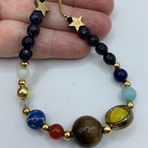 Semi Precious Gemstone Planetary Bracelet.
